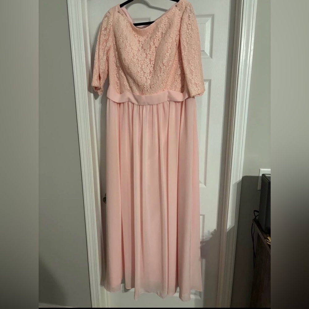 Elegant Pink Lace Gown